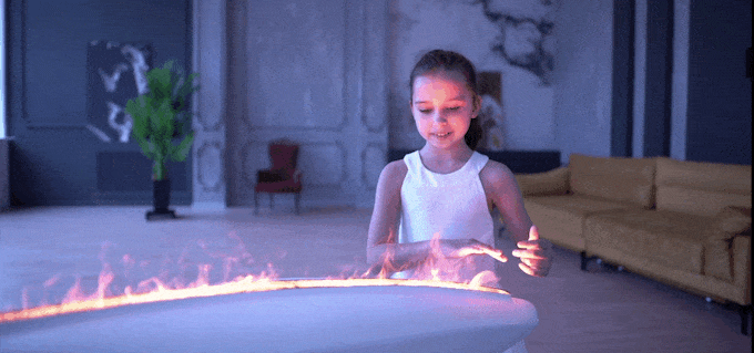 FlameShip Kind zeigt das man sich nicht verbrennen kann