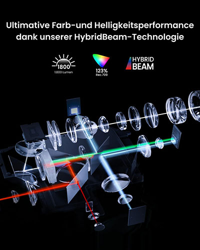 High-Brightness mit 1.800 ANSI-Lumen und HybridBeam-Technologie