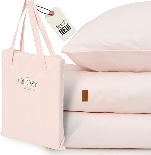 Quozy: Bettwäsche U-Zip | Rosa