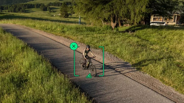 ActiveTrack 360° für smootheres Verfolgen von Motiven, z. B. beim Radfahren.