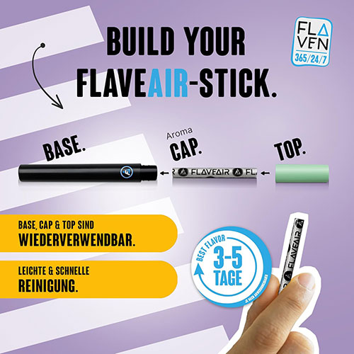 FlaveAir Aroma-Stick Bauteile
